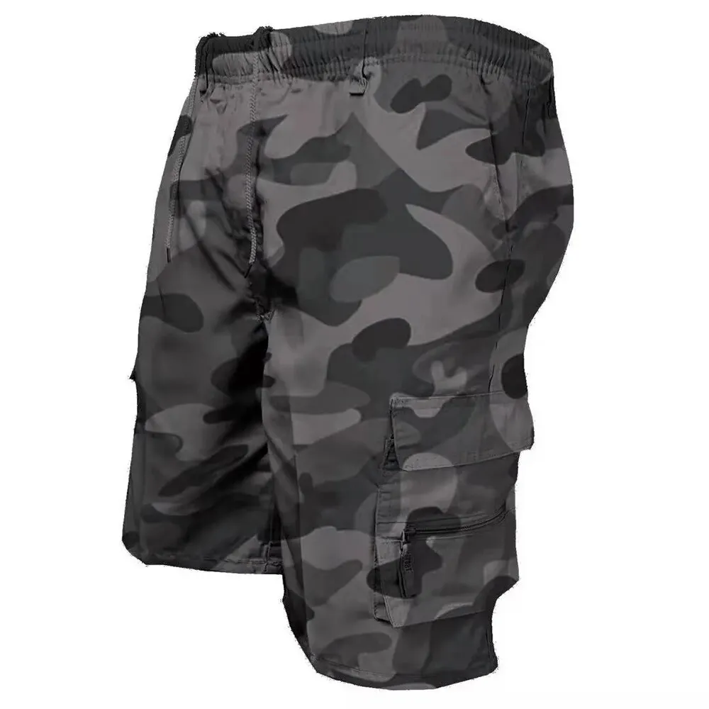 Fashion Men’s Military Cargo Shorts Mens Tactical Pants Casual Big Pocket Sports Slacks Cargo Panels Trousers Plus Size for Male