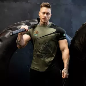 Men's Summer New Casual Short Sleeve 3D Digital Print Breathable Comfortable Elastic Quick Drying Shirt Novel Pajamas Sportswear