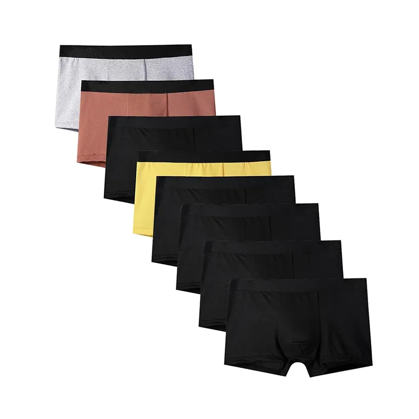 4Pcs Men Boxer Ventil Mens Panties Underwears Breathable Sexy Male Boxer Solid Underpants Comfortable Underwear Men’s Boxers Hot