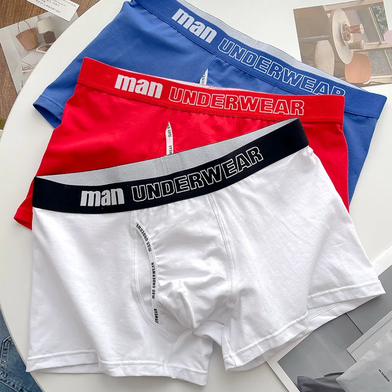 4pcs Underwear Mens Boxers 100% Cotton Sleep Underpants Men Panties Shorts Comfortable Plus Size Mens Underwear Boxer Hombre Men