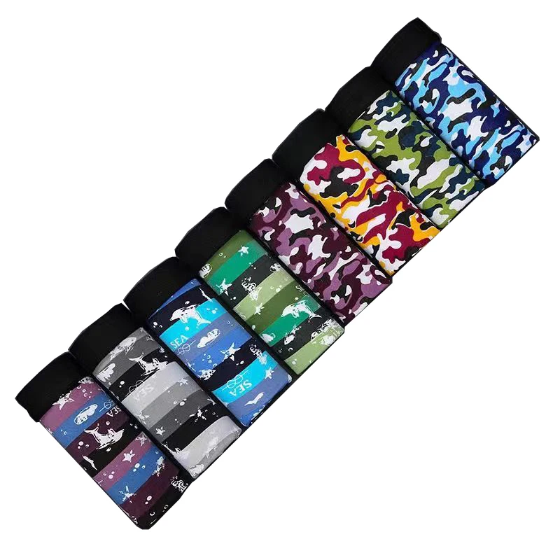8pcs/set Male Panties Modal Men’s Underwear Boxers Breathable Sexy Man Boxer Solid Underpants Shorts U Convex Pouch Men Panties
