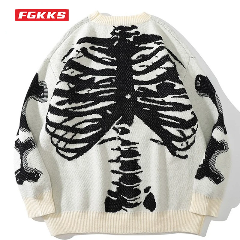 FGKKS 2022 Autumn Sweater Men’s Fashion Trend Top High-Quality Design Embroidery Hot Brand Sweater Male