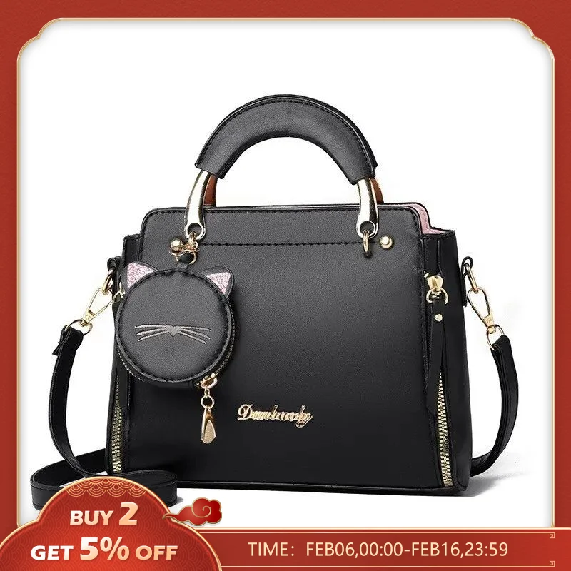 Fashion Handbag for Women Ladies Top Handle Satchel Shoulder Bags Cat Purse