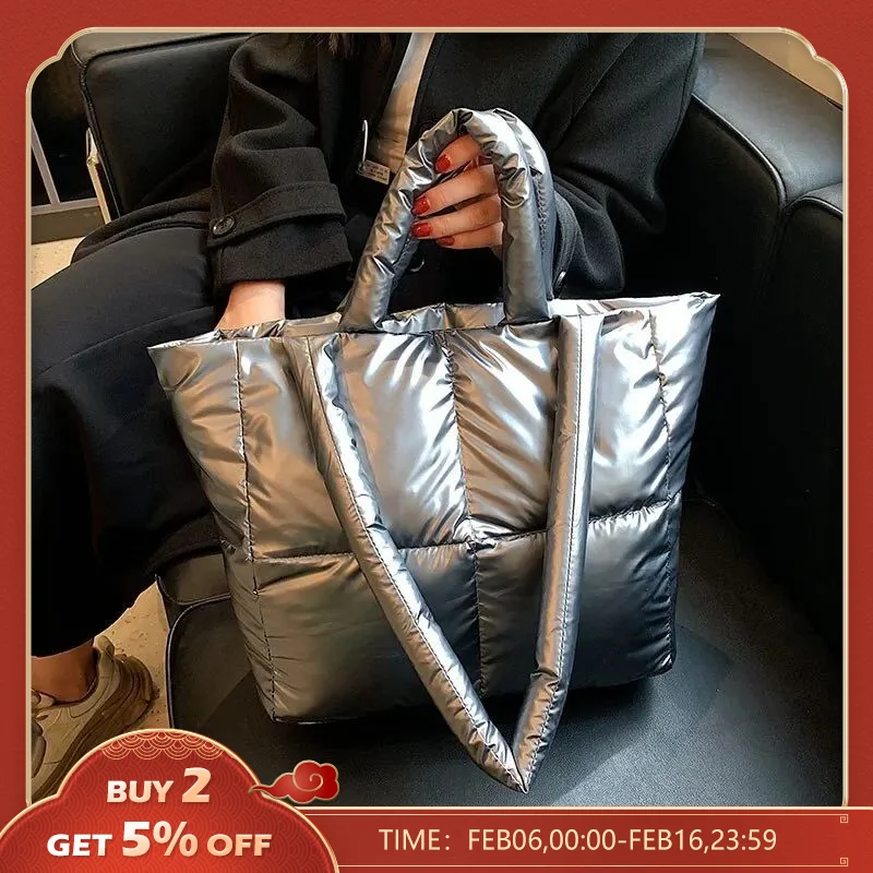 Handbag Female Large-capacity Bag Female 2023 New Tide Fashion Shoulder Bag Fall And Winter Cotton Bag Hundred Tote Bag
