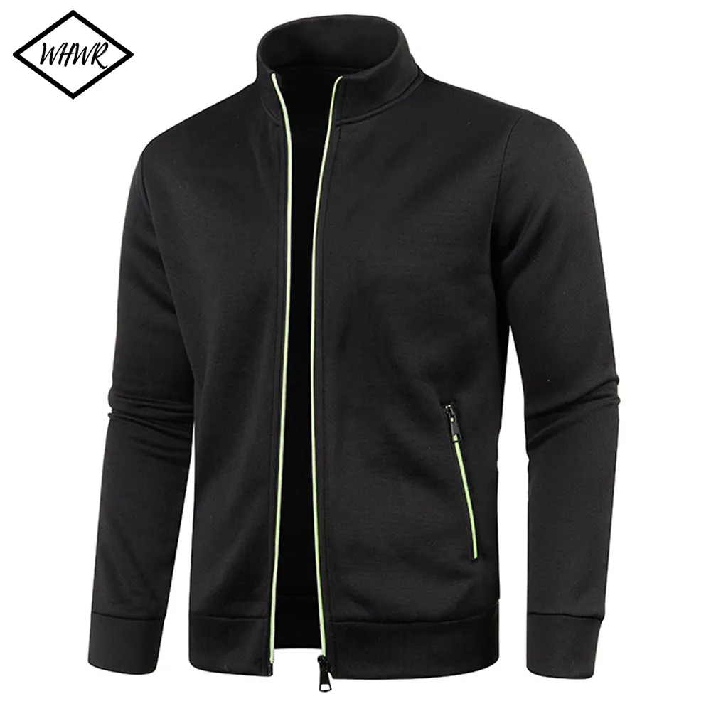 Men Zipper Coat Autumn Stand Collar Pullover Outdoor Sweatshirts Zippers Sweater Winter Warm Streetwear