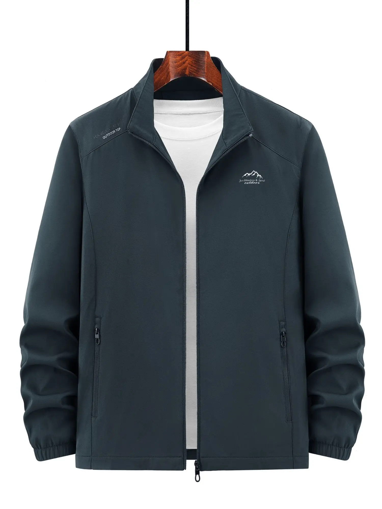 Men’s Casual Outdoor Sport Waterproof Windproof Stand Collar Jacket