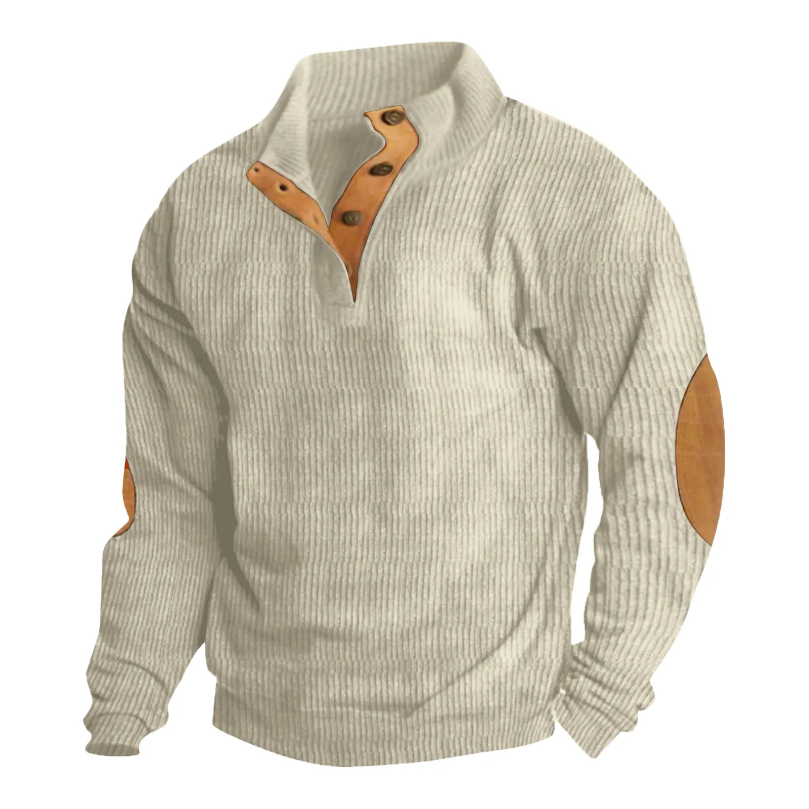 Men‘s Versatile Sweater Spring And Autumn style Standing Collar Pullover Long-sleeved Sweater Fashionable Casual Sweater