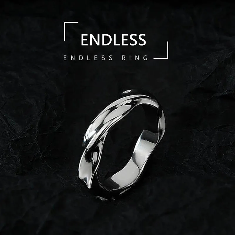 New Texture Ring Steel Open Men’s and Women’s Ring Hip Hop Fashion Versatile Ring