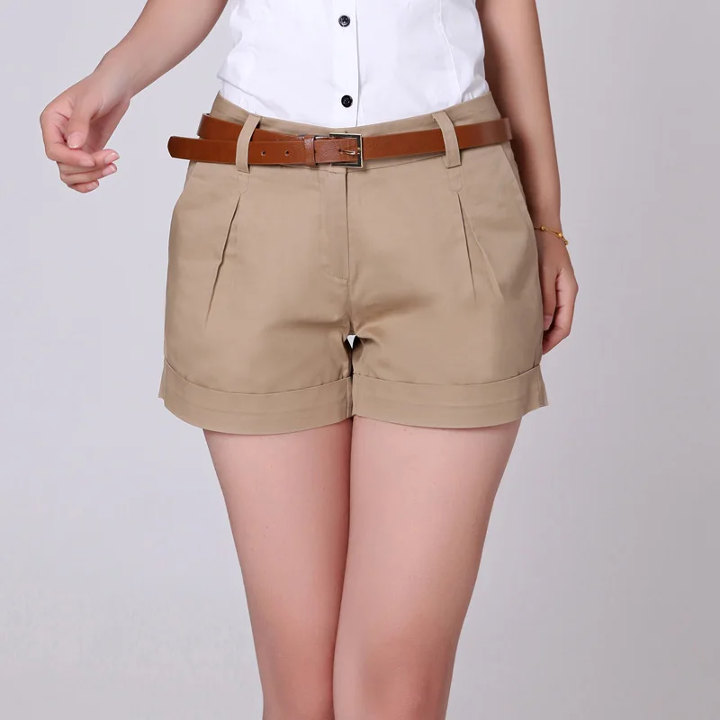 New Women’S Summer Thin Casual Pure Color Shorts Korean Fashion And Versatile Comfortable Slimming Pure Cotton 3-Point Pants
