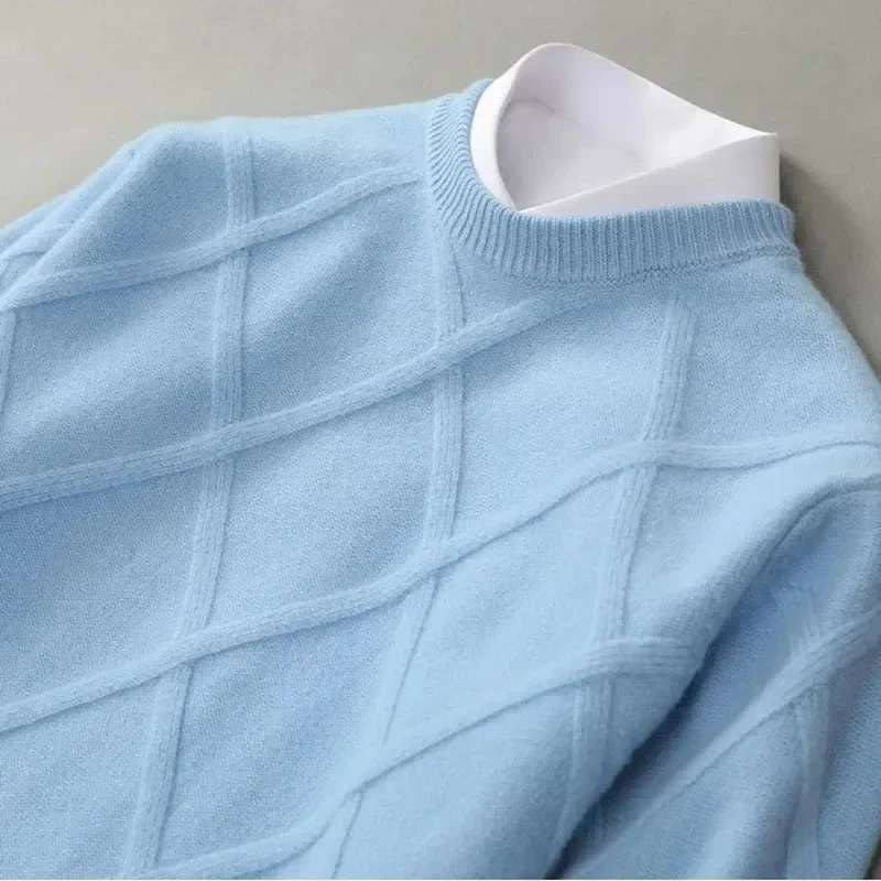 Sweater Autumn Winter Soft Warm Jersey Jumper Robe Hombre Pull Pullover O-Neck Knitted Sweaters
