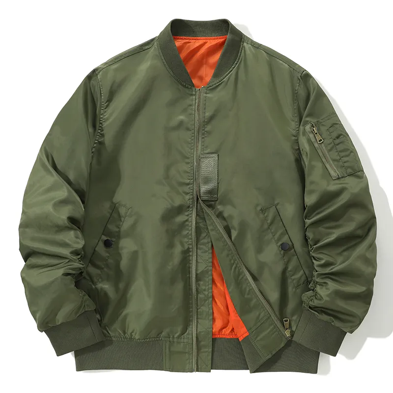 Wholesale Outdoor Flight Jacket Man Baseball Uniform Style Fashion Waterproof Plus Size Bomber -JK-06