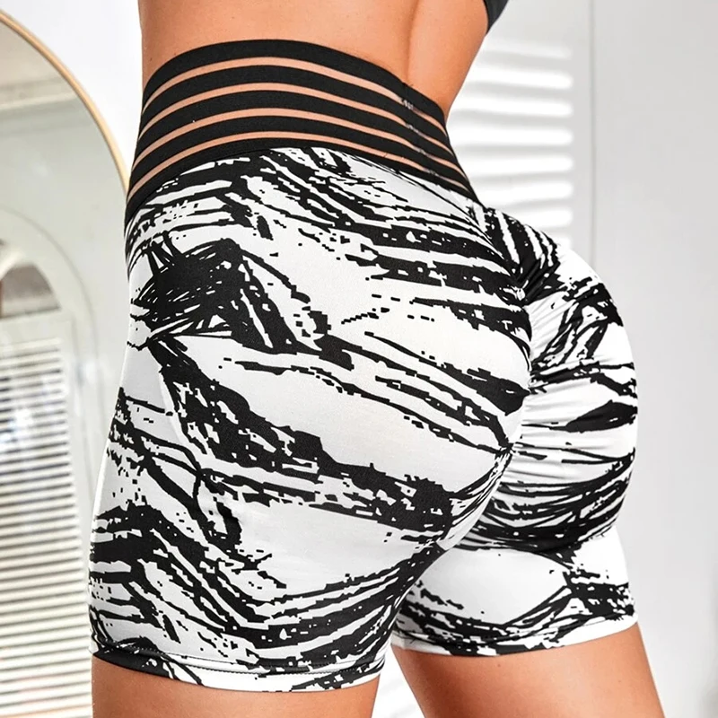 Women Sport Running Yoga Fitness Shorts Leggings Camo Stretch Trouser Yoga shorts Running Short Clothes Jogging Workout