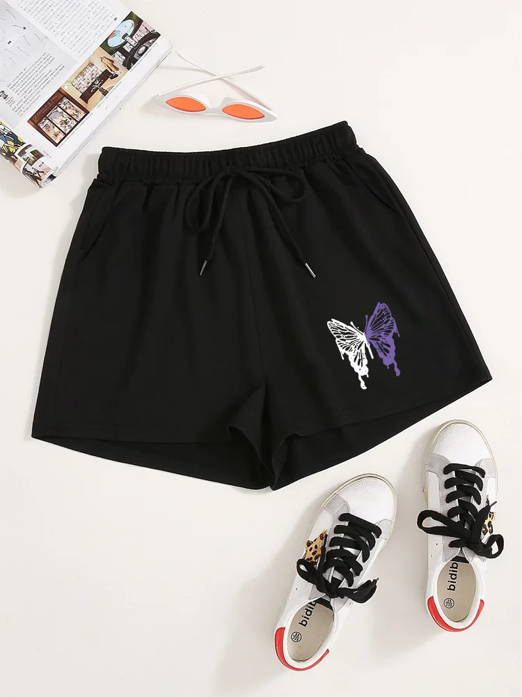Women’s Y2K Sports Loose High Waist Summer Shorts with Butterfly Print – Look Stylish & Feel Comfortable!