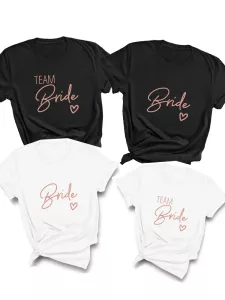 2023 Black Hen Party Bachelorette Party White Grey Girl Wedding Female Tops Tees Women Team Bride Bride Squad T-shirts