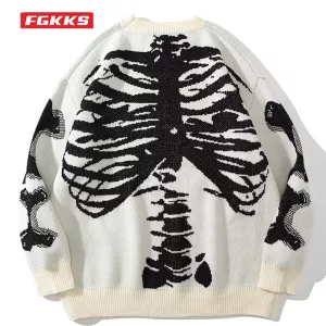 FGKKS 2022 Autumn Sweater Men's Fashion Trend Top High-Quality Design Embroidery Hot Brand Sweater Male