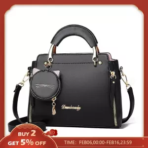 Fashion Handbag for Women Ladies Top Handle Satchel Shoulder Bags Cat Purse