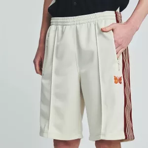 Loose Ventilate Needles Spring Summer Shorts Men Woman Good Quality Apricot Casual Couple Simple Butterfly Embroidery