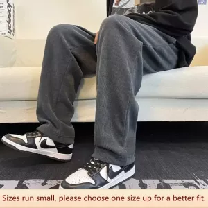 Men Autumn Fashion Corduroy Pants Trendy Slim Fit Casual Long Pants High Waist Design Suitable Daily Use