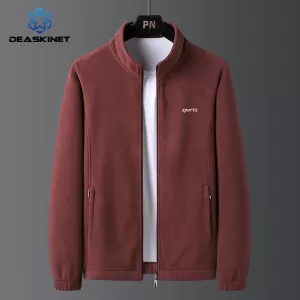 Men's Autumn Casual Plus Size Stand Collar Jacket New Spring Fashion Outdoor Jacket Coat Classic Solid Color Sports Men Jacket