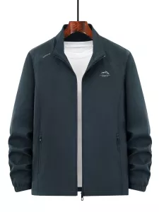 Men's Casual Outdoor Sport Waterproof Windproof Stand Collar Jacket