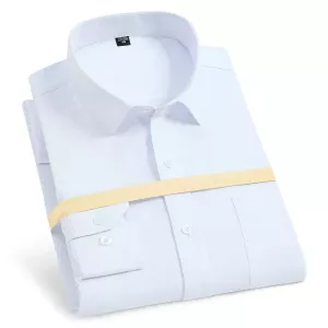 Men's Dress Shirts Business Casual Striped Shirt Slim Fit Chemise Homme