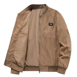 Men's V Neck Casual Windproof Waterproof Zip Up Outdoor Jacket