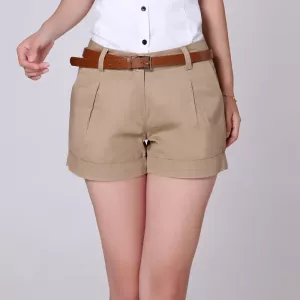 New Women'S Summer Thin Casual Pure Color Shorts Korean Fashion And Versatile Comfortable Slimming Pure Cotton 3-Point Pants