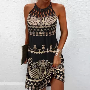 Sexy Camisole Dress For Women 2024 Summer Beach Boho Sundress Loose Skirt Elegant Female Clothing Bodycon Vestidos Mini Dres