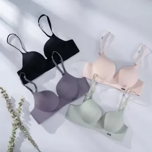Sexy Ice Silk Bra Corset Women French Style Underwear Gather Push Up Simple Lingerie Bralette Soutien Gorge нижнее белье женское