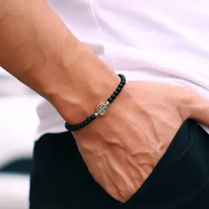 Vintage Mens Cross Bracelet 4mm Beads Healing Braslet Natural Tiger Eyes Wooden Braclet Pulsera Hombre Jesus Faith Brazalete